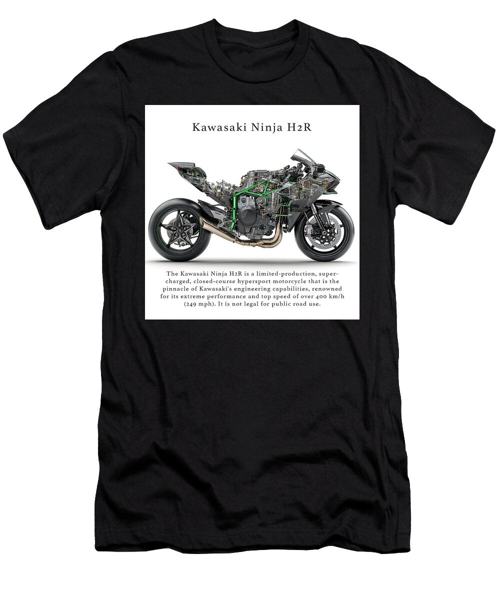 Kawasaki Ninja H2r Exposed View Kevin Walker and Pixel Reverie T-Shirt