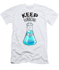 Keep Bubbling Cute Nerdy Chemistry Flask Character Art Boriana Giormova T-Shirt