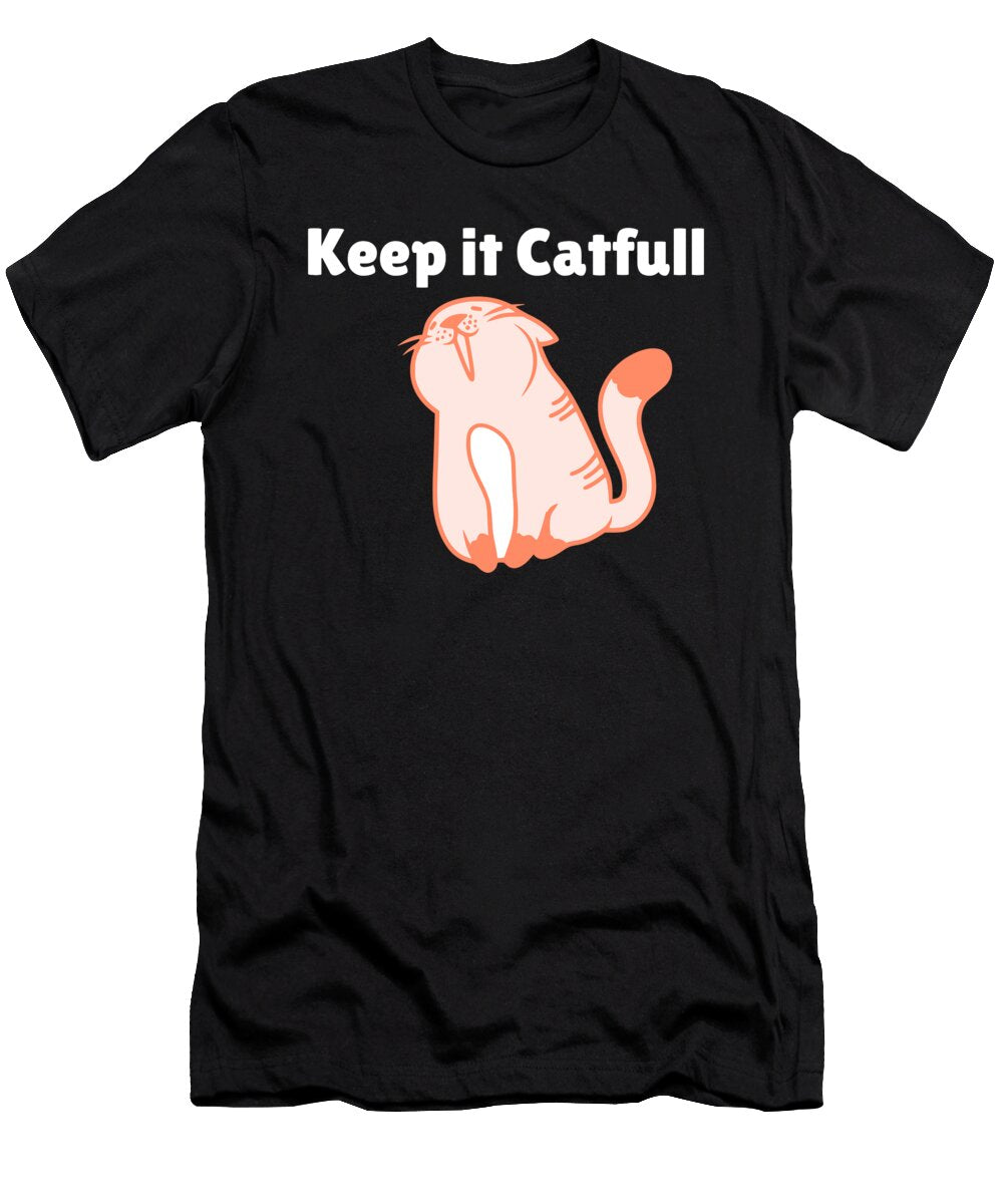 Keep It Catfull Pink Cat Singing Tim Schmidt T-Shirt