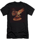 Kestrel Falcon in Flight Clutching a Stick Moore Pink T-Shirt