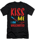 Kiss Me I Am Vaccinated Syringe with Hearts Licensed Art T-Shirt