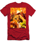 Kitten in the Autumn Leaves Catherine Lott T-Shirt