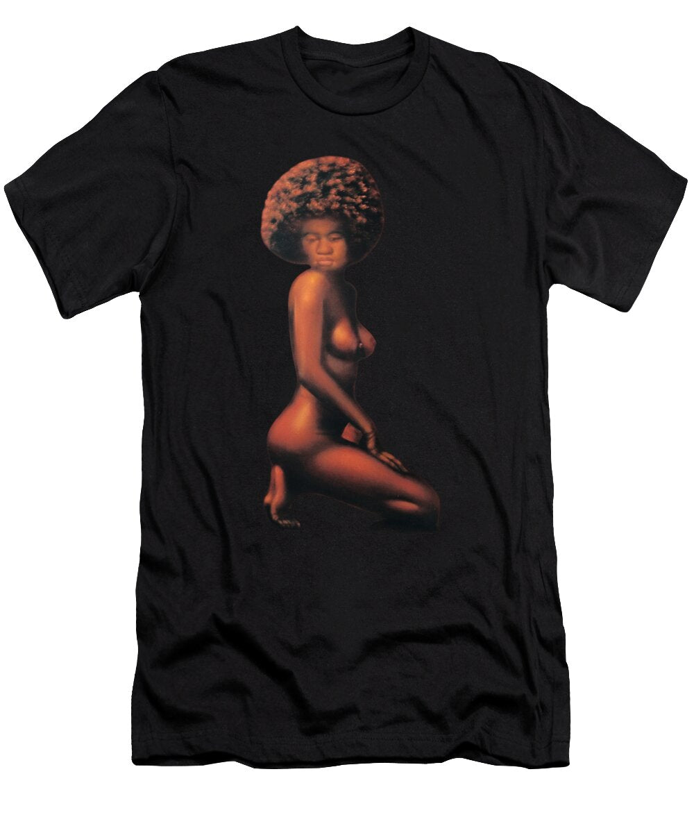 Kneeling Nude with Afro Felix T-Shirt