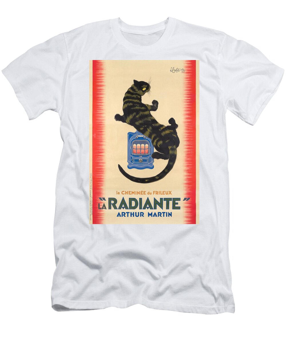 LA Radiante Cat By the Heater Arthur Martin Radiator Three Sheet Poster 1927 Leonetto Cappiello T-Shirt
