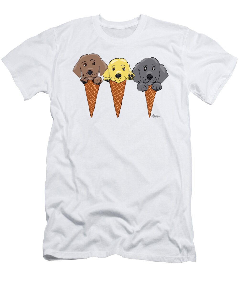 Lab Puppy Cones Rhishja Cota T-Shirt