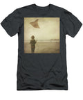 Lady with Sad Kite At the Beach Yopedro T-Shirt