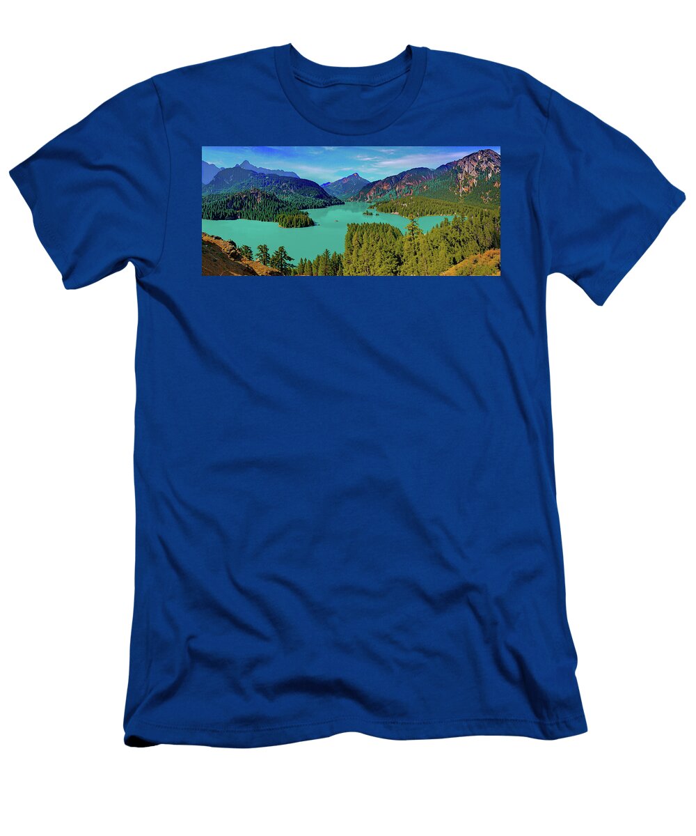 Lake Diablo Stunning Mountain Lake View Jeffrey Lewis T-Shirt