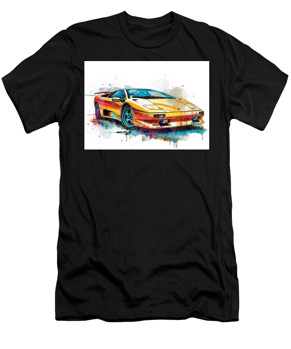 Lamborghini Diablo Automotive Artistic Clark Leffler T-Shirt