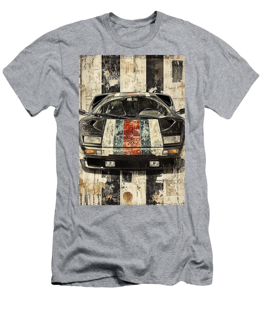 Lamborghini Diablo Patriotic Sports Car Art Destiney Sullivan T-Shirt