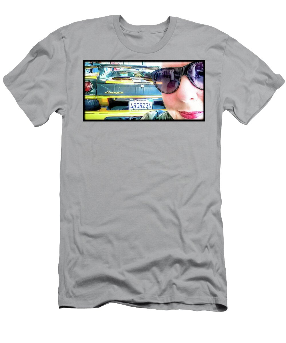 Lamborghini Diablo Selfie Look Into My Eyes Shirley Anderson T-Shirt
