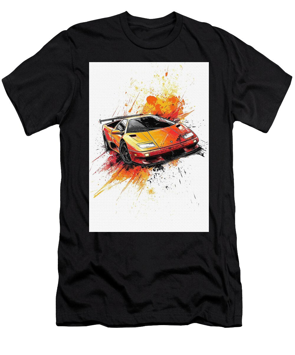 Lamborghini Diablo Vt Gripping V12 Power Jennifer Moore T-Shirt