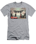 Lamborghini Diablo Vt Red Sports Car Under Cherry Blossoms and Mount Fuji Destiney Sullivan T-Shirt