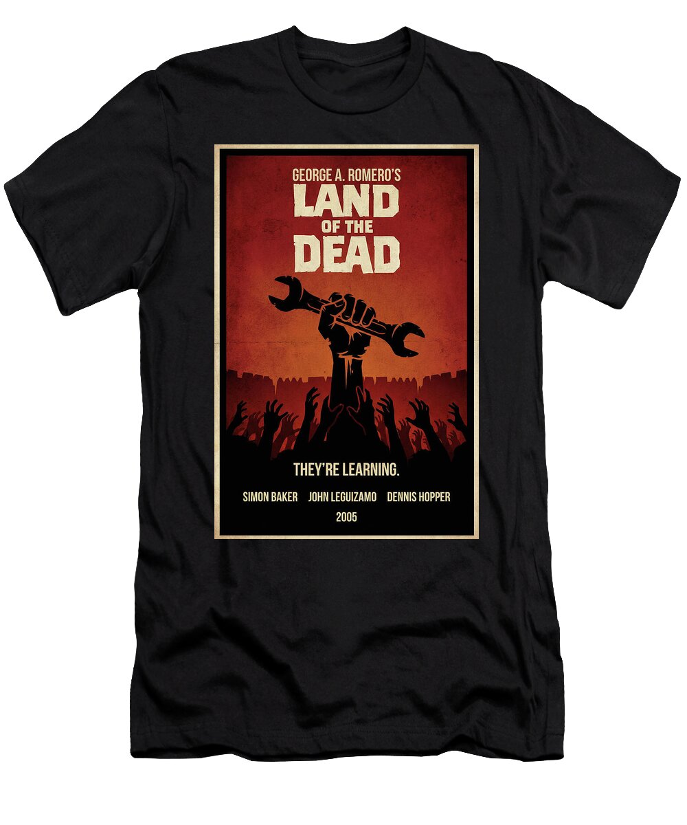 Land of the Dead Minimal Movie Poster Retro Film Poster Vintage 2005 Sampadart Gallery T-Shirt