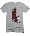 Landing North American Bald Eagle Oil on Black Velvet By Jorge Torrones Jorge Terrones T-Shirt