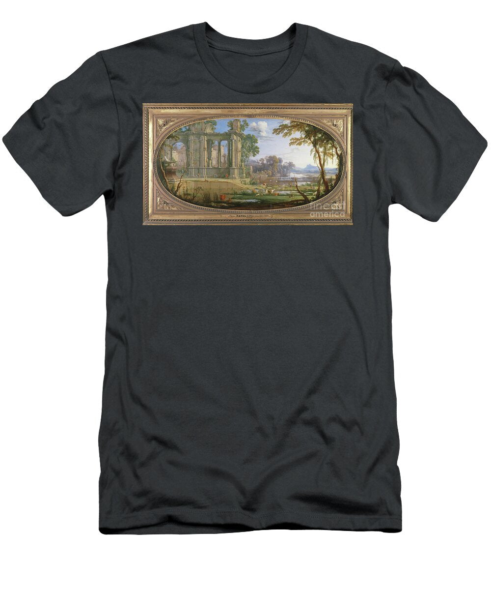 Landscape with Classical Ruins Pierre Patel T-Shirt