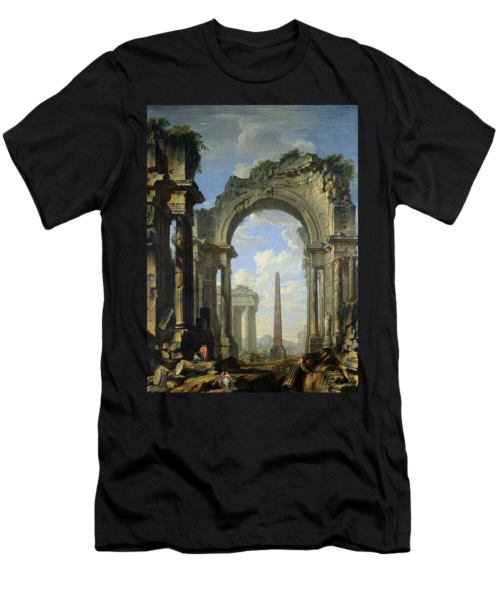 Landscape with Ruins Giovanni Niccolo Servandoni T-Shirt