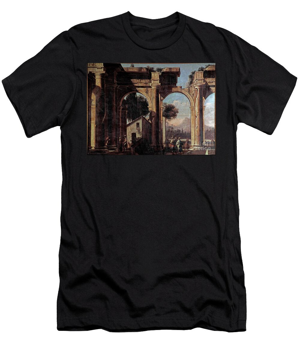 Landscape with Ruins Painting By Viviano Codazzi Viviano Codazzi T-Shirt