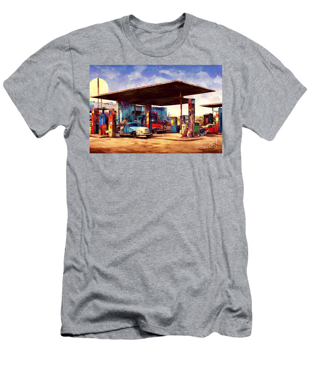 Last Gas Station for Next 500 Miles Backroads USA 20221113k Wingsdomain Art and Photography T-Shirt
