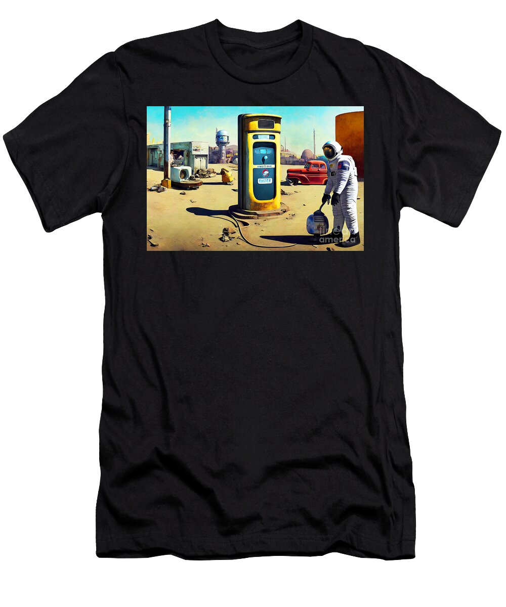 Last Gas Station for the Next 238900 Miles Backroads USA 20221114b Wingsdomain Art and Photography T-Shirt