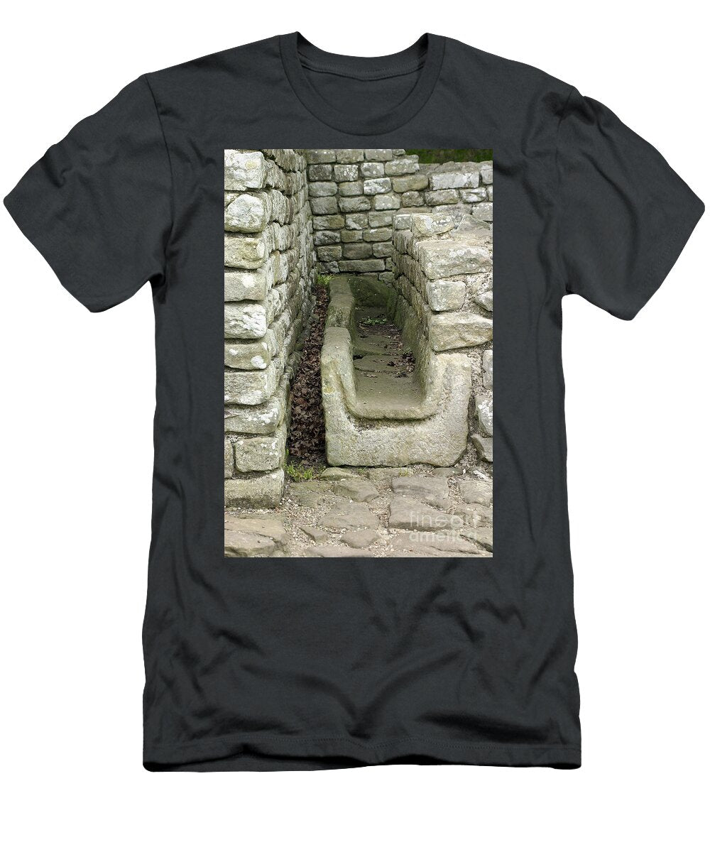 Latrine of the Bath Establishment Public Baths in the Roman Fort Cilurnum or Cilurvum of Chesters Walwick Northumberland England Fort Built Along the Wall of Hadrian Adrien American School T-Shirt