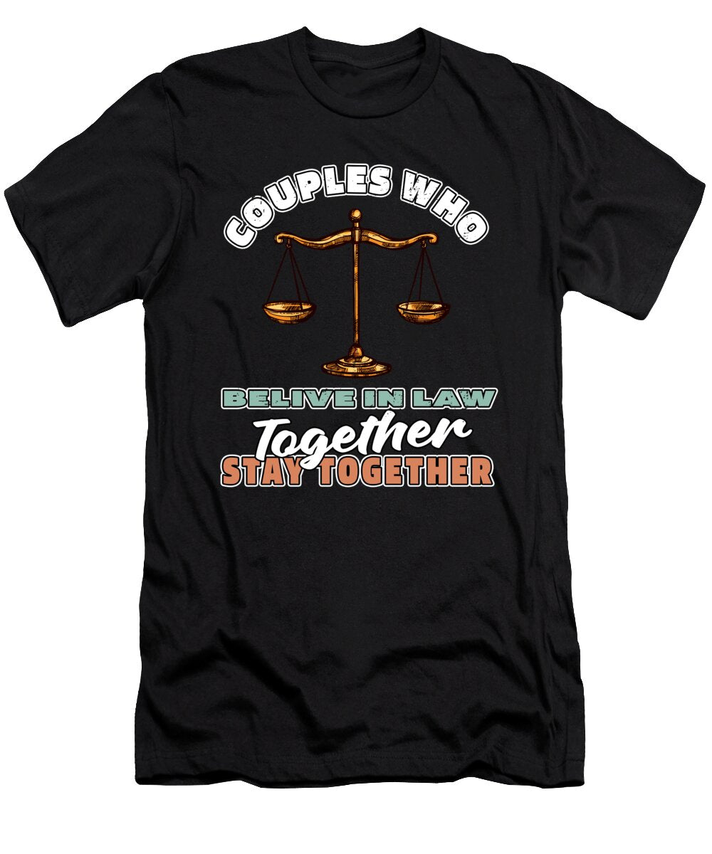 Lawyer Couple Attorney Law Jurist Lawyer Crazy Squirrel T-Shirt