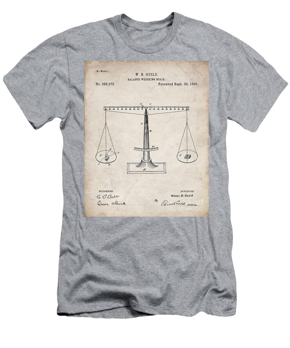 Lawyer Patent Paralegal Art Antique Vintage Patent Press T-Shirt