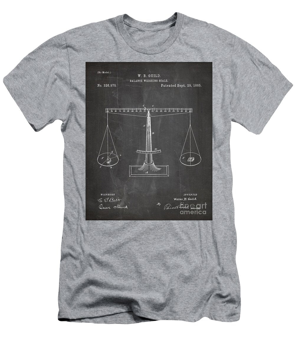 Lawyer Patent Paralegal Art Chalkboard Patent Press T-Shirt