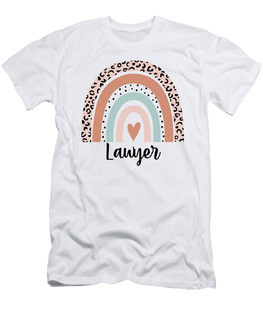 Lawyer Rainbow Leopard Funny Lawyer Gift Jensen Cena T-Shirt