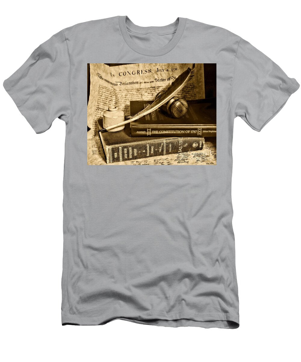 Lawyer the Constitutional Lawyer in Black and White Paul Ward T-Shirt