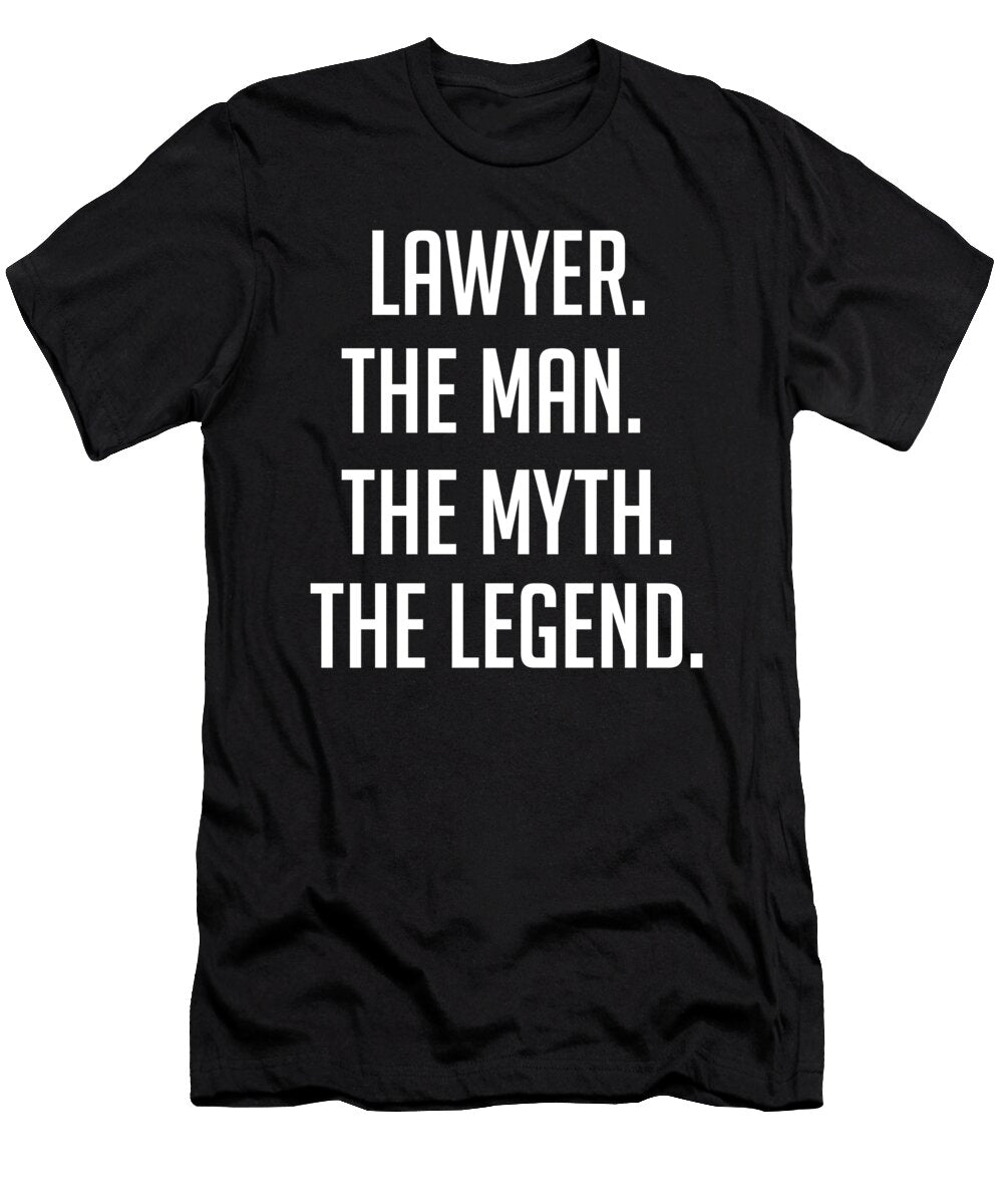Lawyer the Man the Myth the Legend Funny Secret Santa Cal Nyto T-Shirt
