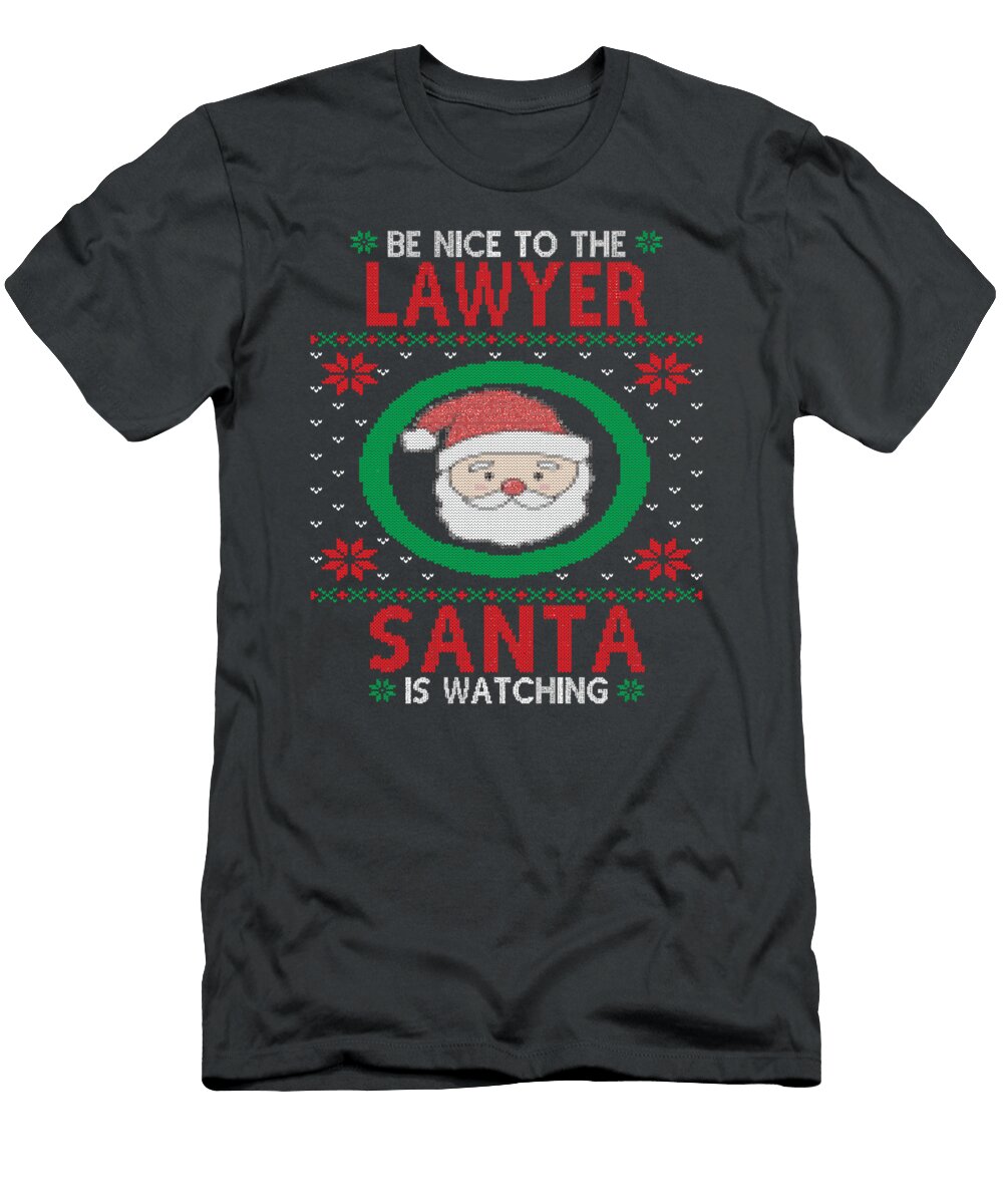 Lawyer Ugly Santa Law Expert for Christmas Present Rorank Amber T-Shirt