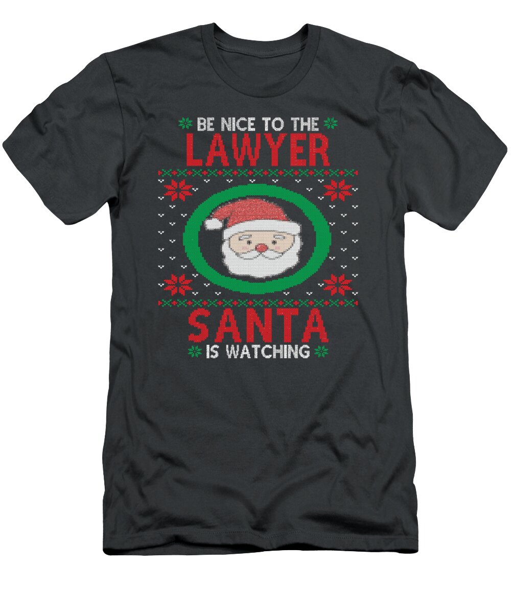 Lawyer Ugly Santa Law Expert for Christmas Present1 Rorank Amber T-Shirt