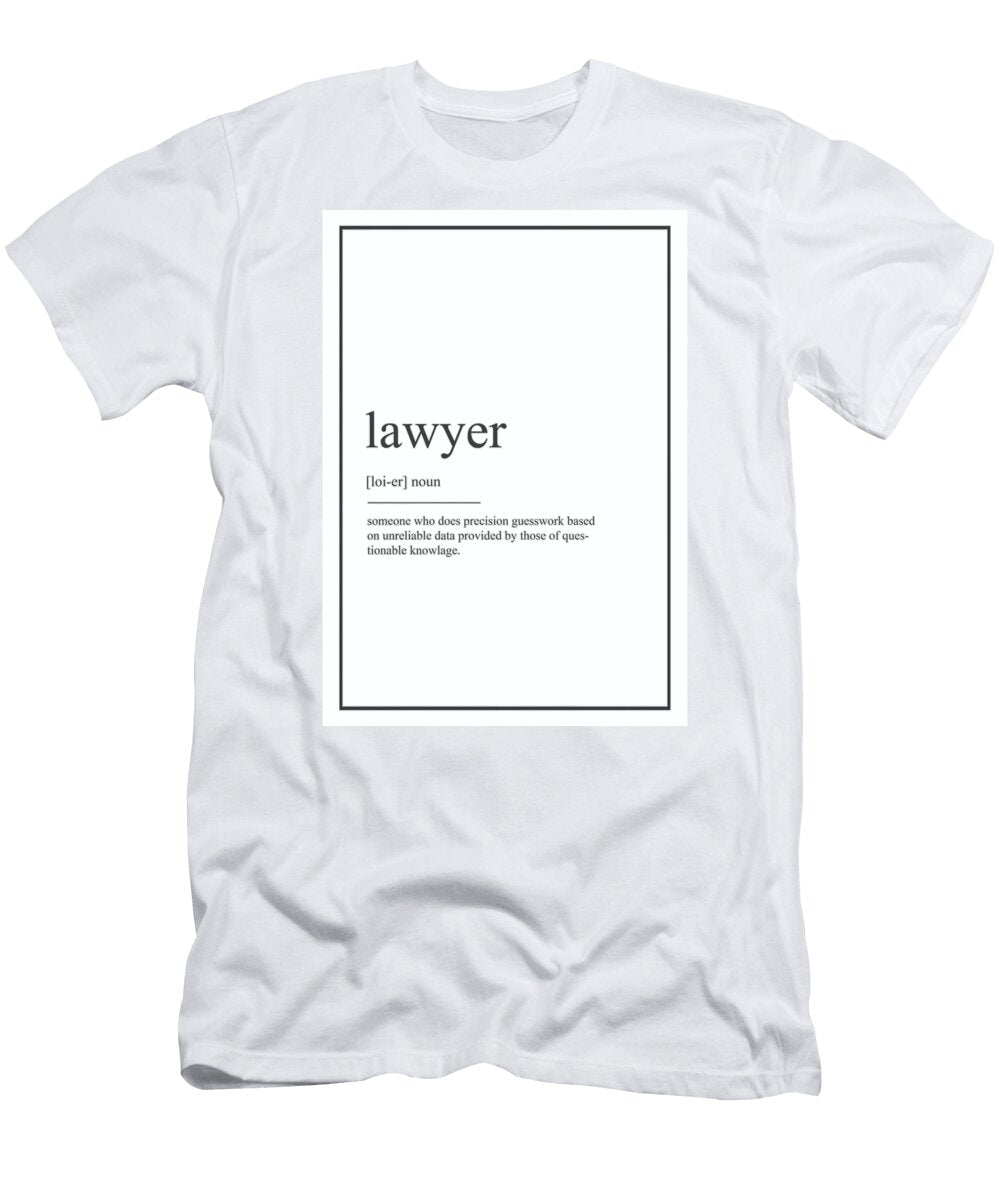 Lawyer Watercolor Design Map Quote Definiton Vivid Pixel Prints T-Shirt