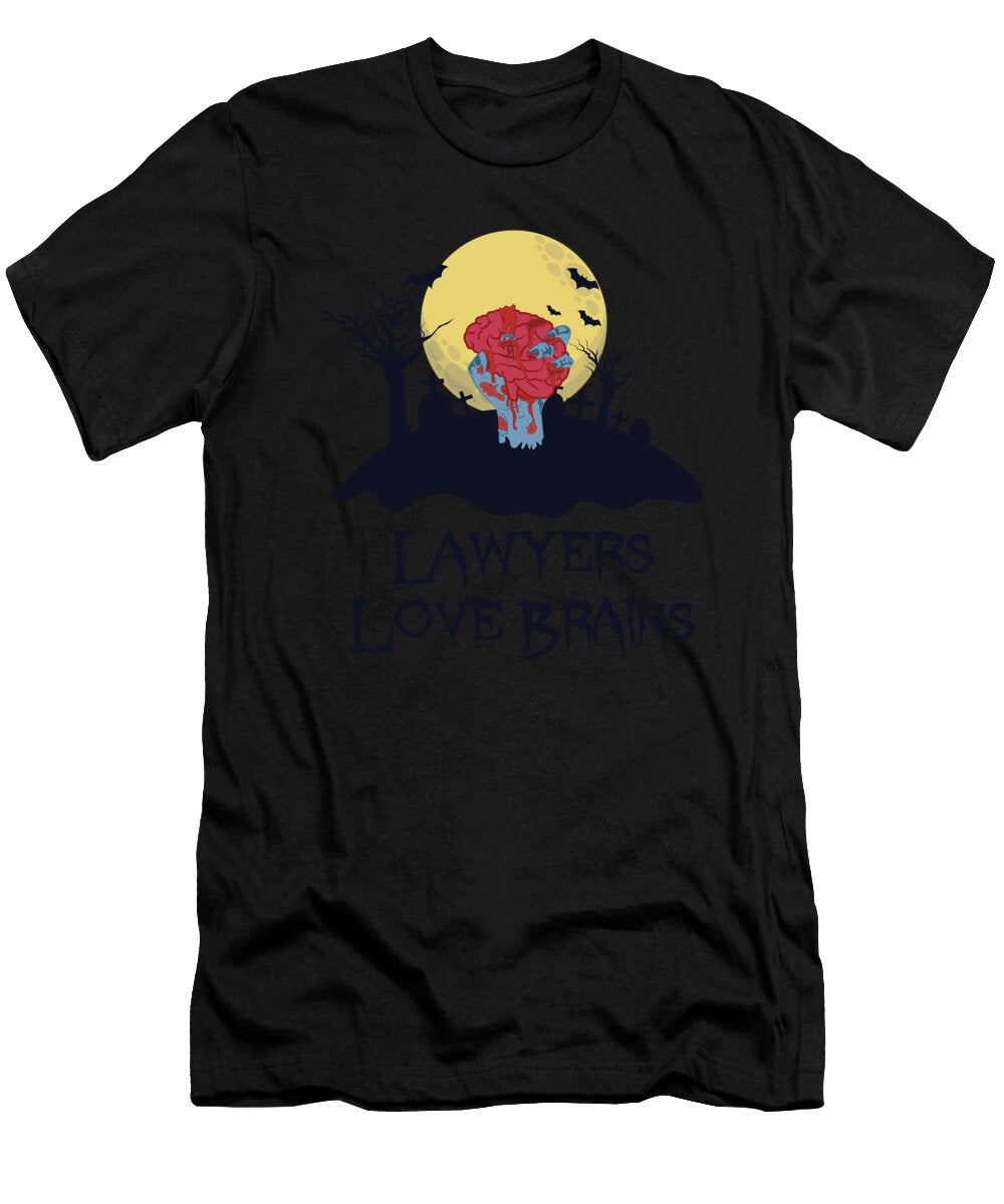 Lawyers Love Brains Funny Zombie Halloween Costume Graphic Jacob Hughes T-Shirt