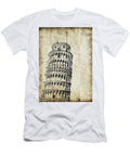 Leaning Tower of Pisa on Old Paper Seisiri Silapasuwanchai T-Shirt