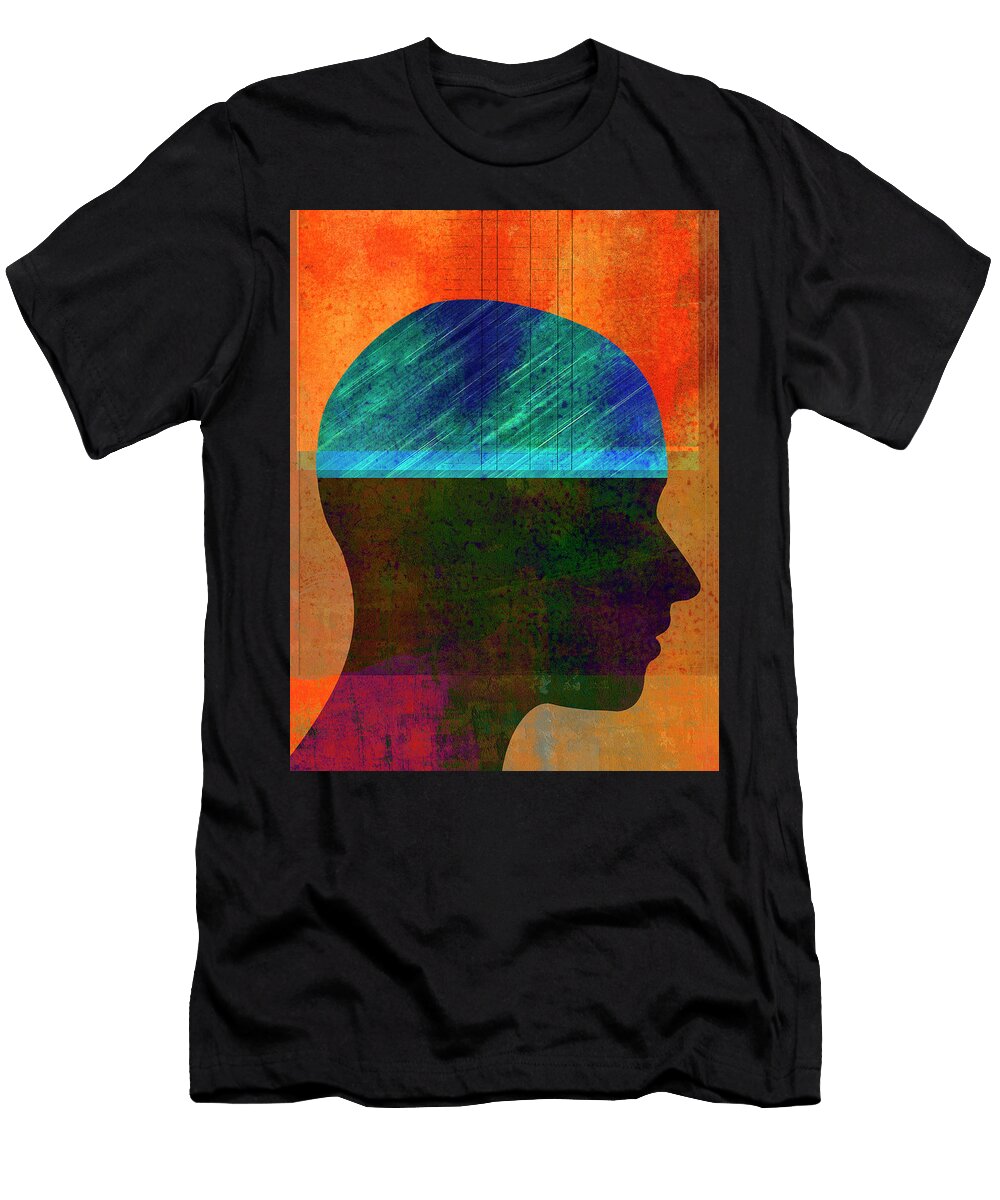 Ledger Book in Profile of Mans Head Ikon Ikon Images T-Shirt