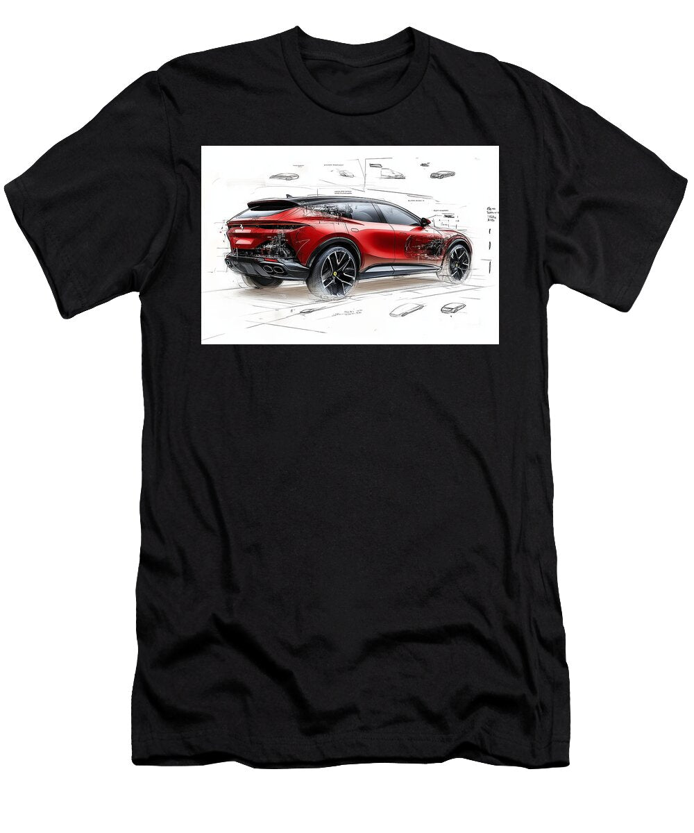 Leonardos Study of Suv Speed Frederick Vellani T-Shirt