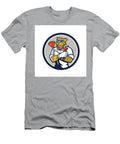 Leopard Plumber Wrench Plunger Circle Retro Aloysius Patrimonio T-Shirt