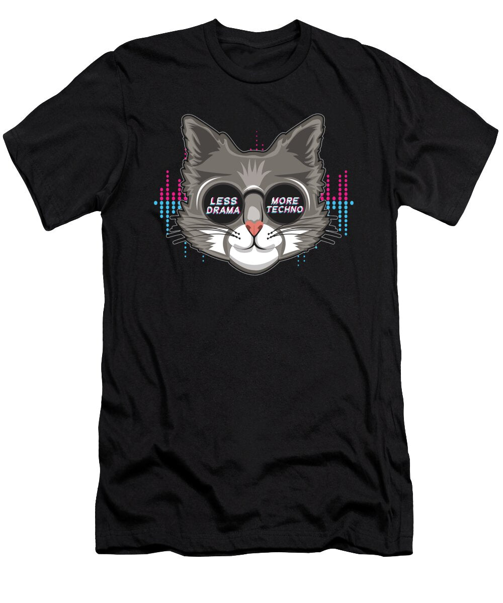 Less Drama DJ Raver Rave Hard Techno Dark Tekno Shirtom T-Shirt