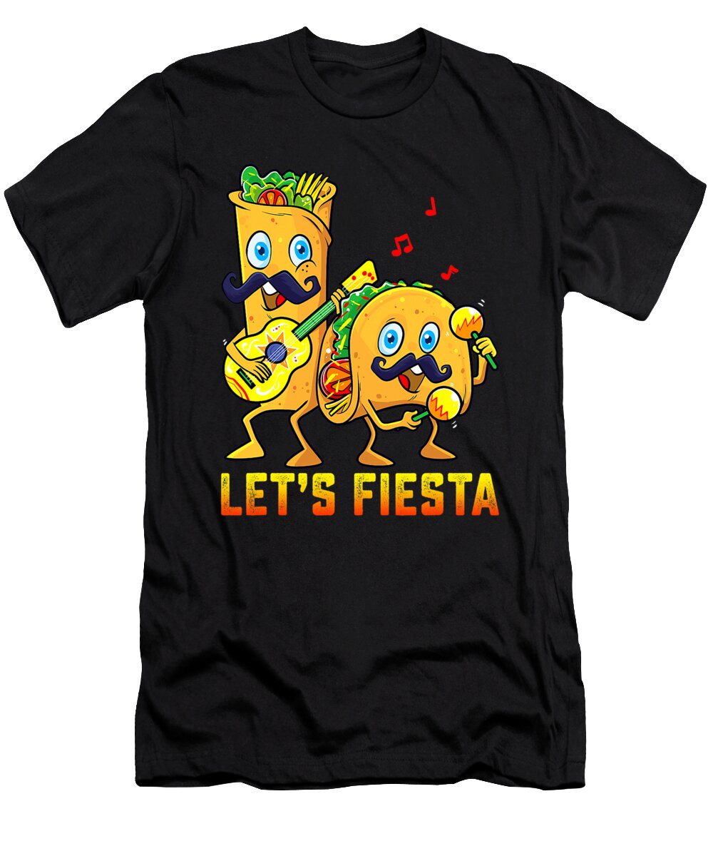 Lets Fiesta Burrito and Taco Cinco De Mayo Party Mexican Dhbubble T-Shirt