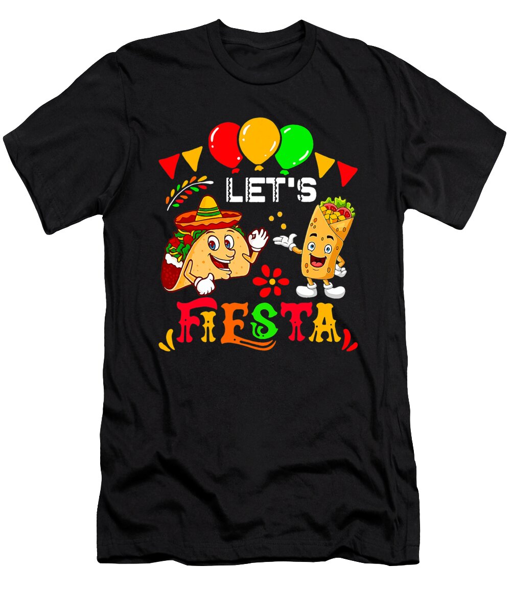 Lets Fiesta Burrito and Tacos Cinco De Mayo Party Mexican Dhbubble T-Shirt