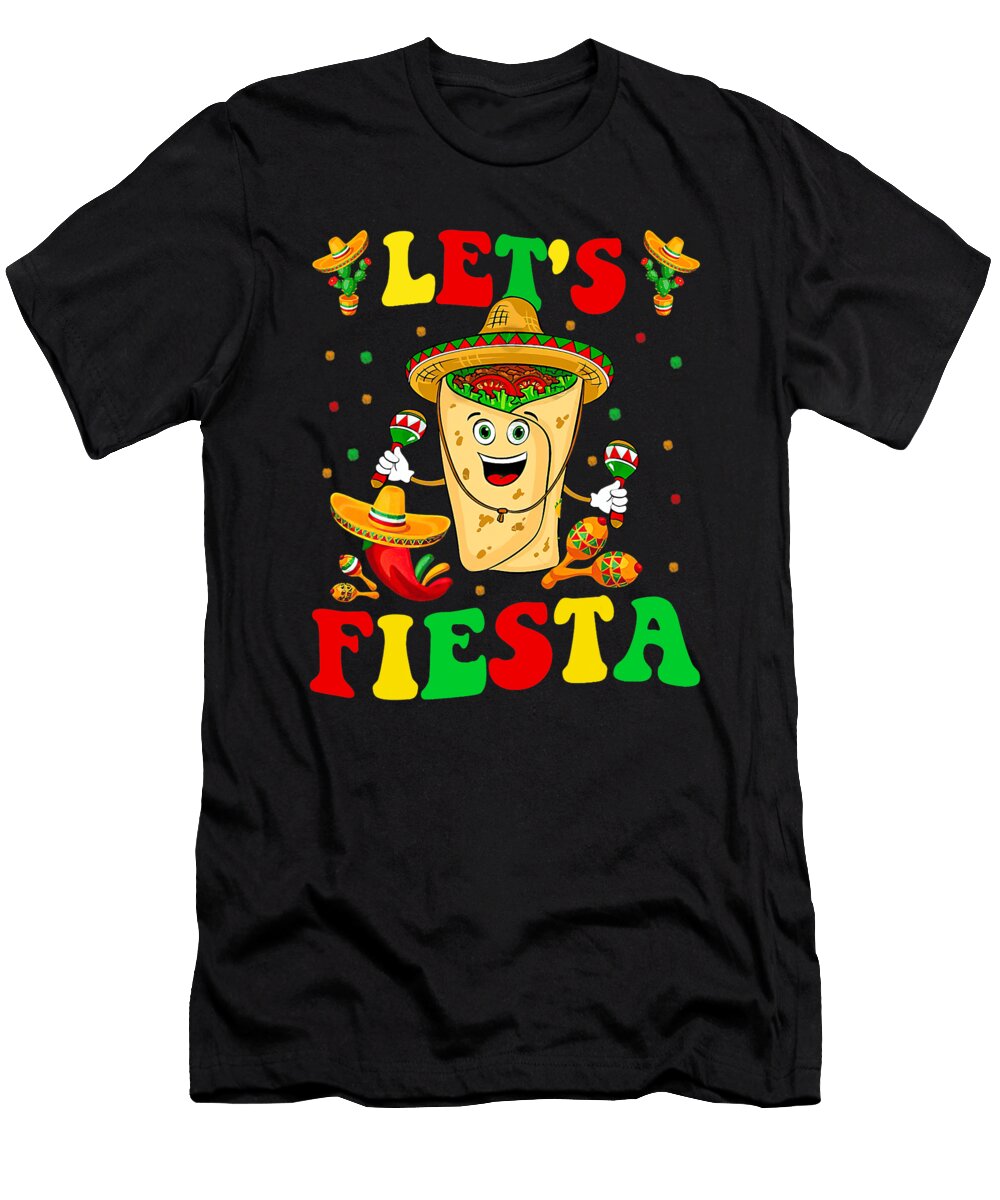 Lets Fiesta Tacos Dabbing Cinco De Mayo Mexican Groovy Dhbubble T-Shirt