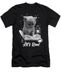 Lets Read Summer Reading Bookish Teacher Cat Reading a Book Maximus Designs T-Shirt