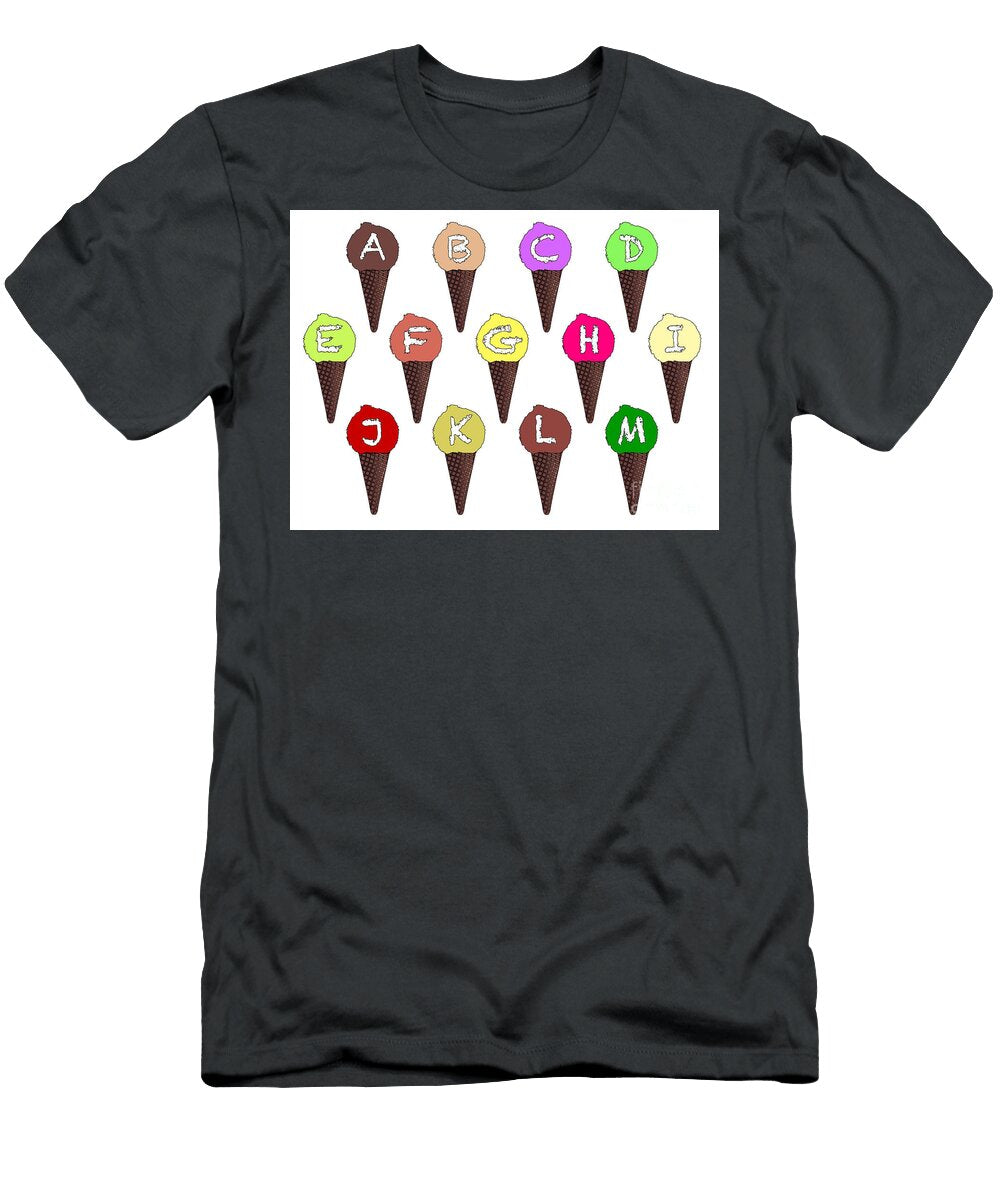 Letter a M Ice Cream Cones Bigalbaloo Stock T-Shirt