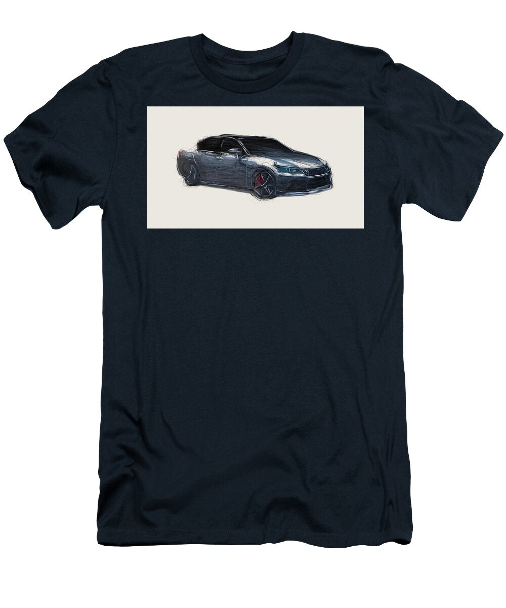 Lexus Gs 350 F Sport Supercharged Car Drawing Carstoon Concept T-Shirt