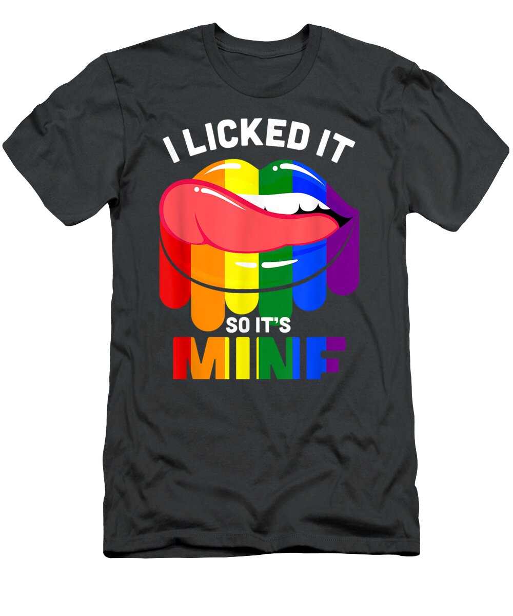 Lgbtq I Licked It So Its Mine Rainbow Lips Eloyw Zelda T-Shirt