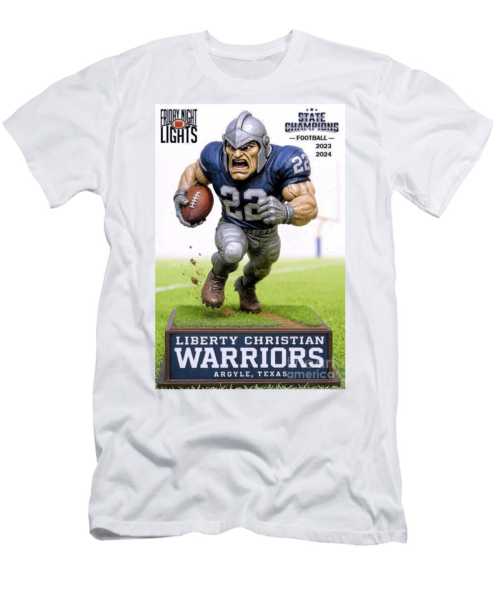 Liberty Christian Warriors Argyle Texas Football Champs Robert Williams T-Shirt