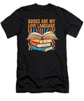 Librarian Books Are My Love Language Introvert Reading Maximus Designs T-Shirt