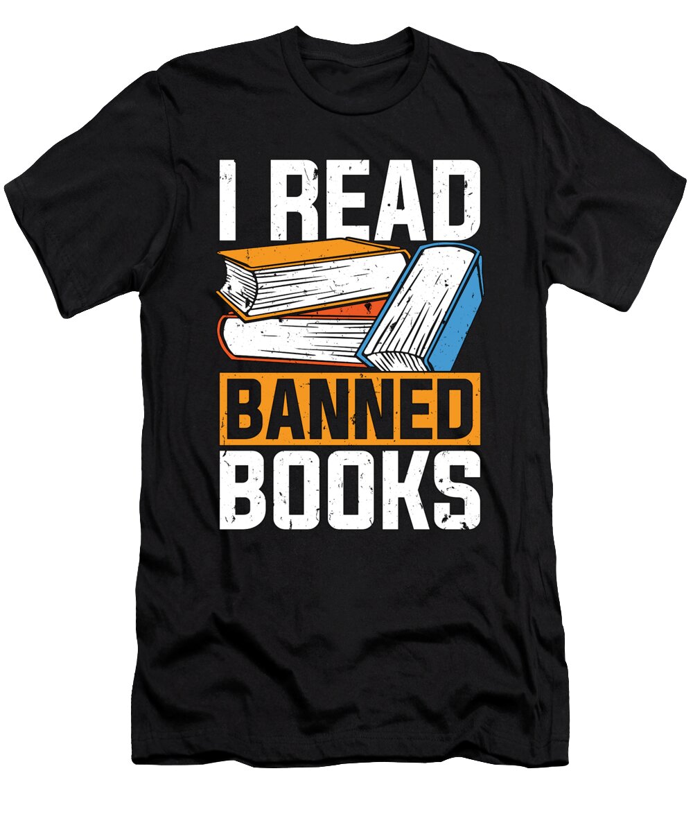 Librarian I Read Banned Books Library Librarians Tshirtconcepts Marvin Poppe T-Shirt