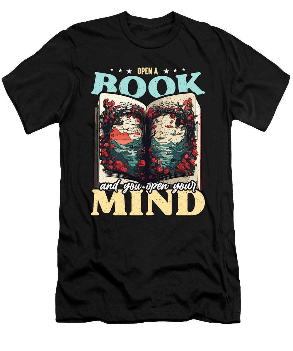 Librarian Open a Book and Bookaholic Librarians Tshirtconcepts Marvin Poppe T-Shirt